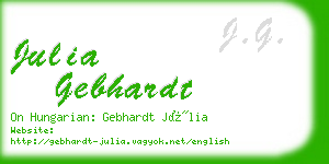 julia gebhardt business card